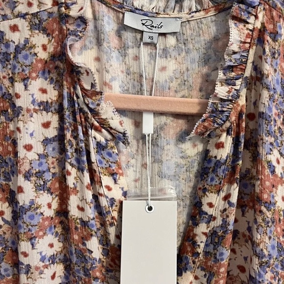 Rails Revolve New Floral Long Sleeve Mini Dress - Picture 3 of 5